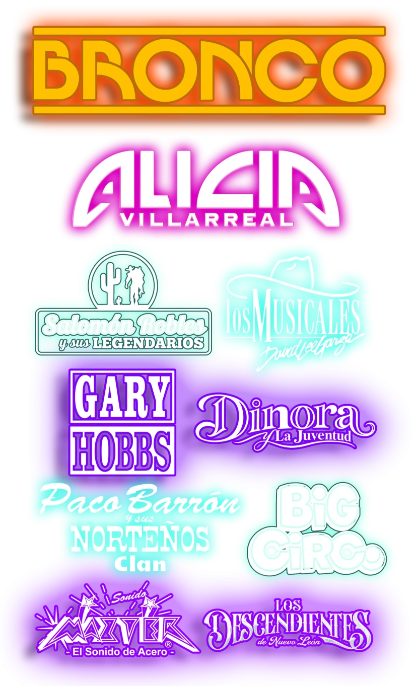 Lineup 2027: Bronco, Alicia Villarreal, Salomón Robles y sus Legendarios, Los Musicales de David Lee Garza, Gary Hobbs, Dinora y La Juventud, Paco Barrón y sus Norteños Clan, Big Circo, Sonido Mazter y Los Descendientes de Nuevo León