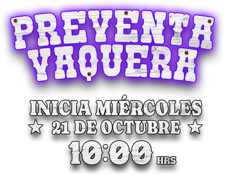 Preventa vaquera: inicia el miércoles 21 de octubre a las 10:00 hrs